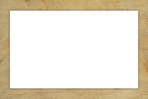 Rustic background board, with a white rectangle your text. Textured backgroun Foto stock