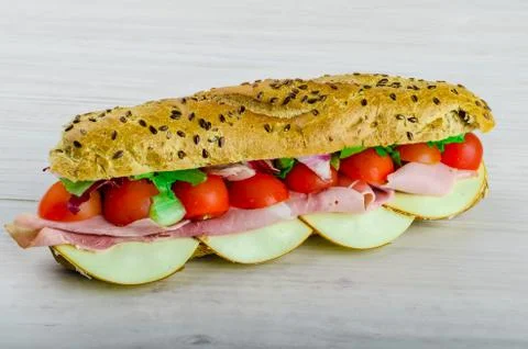 Rustic baguette Foto stock