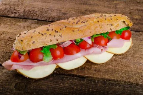 Rustic baguette Stock Photos