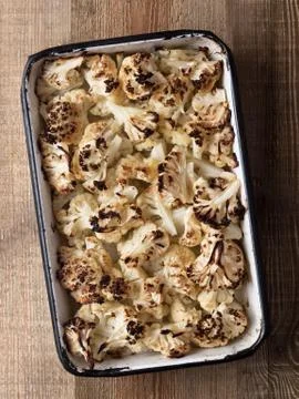 Rustic baked cauliflower Stock Photos