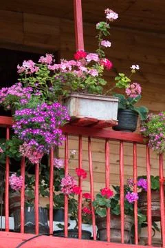 Rustic balcony  in Colombia Fotos Stock
