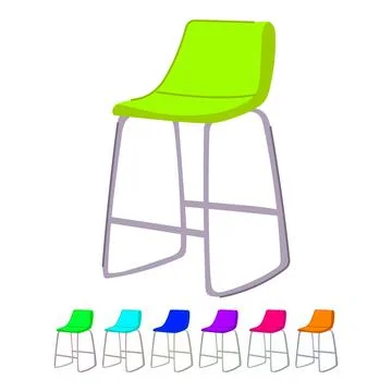 Rustic bar stool vector cartoon graphic Stock Illustration