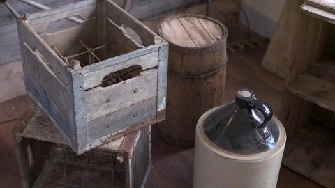 Rustic Barn Decorations - Panning Shot. Video stock 108451034