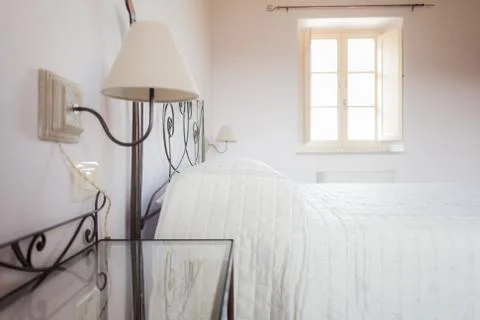 Rustic bed Stock Photos