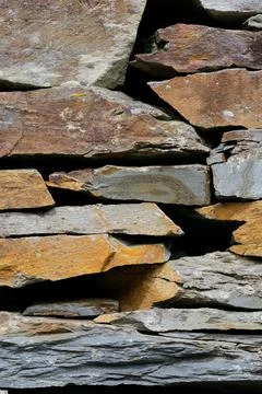 Rustic beige limestone Stock Photos