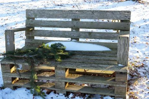 A rustic bench Stock Photos