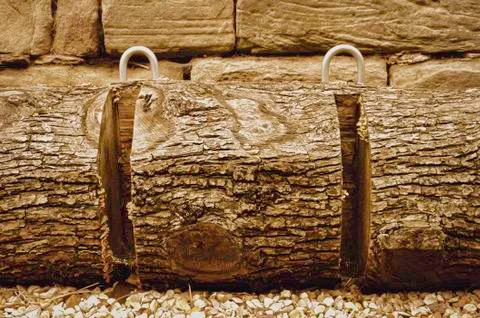 Rustic bike rack Stock Photos