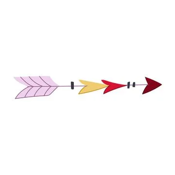 Rustic boho arrow cartoon vector illustration Stock Illustration