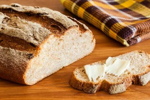 Rustic Bread Closeup Foto stock
