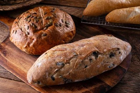 Rustic Bread Loaves Stock Photos