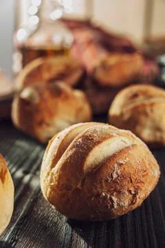 Rustic breads Stock Photos