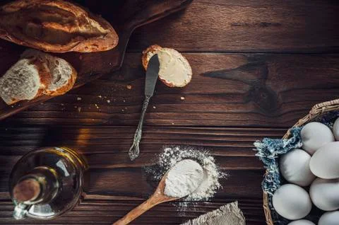 Rustic breads Stock Photos