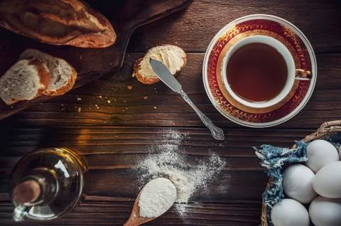 Rustic breads Stock Photos