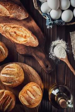 Rustic breads Stock Photos