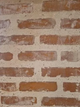 Rustic brick and mortar texture Foto stock