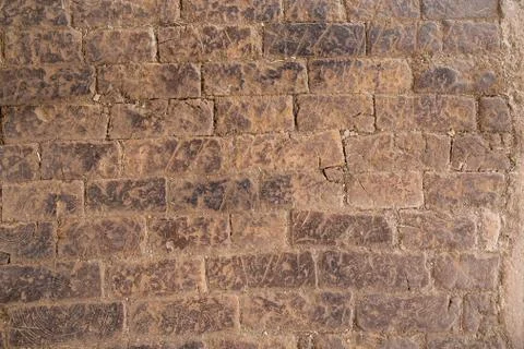 Rustic brick flooring Stock Photos