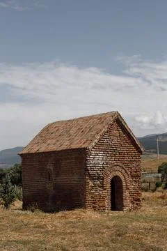 A Rustic Brick Structure Nestled Amidst the Beautiful Nature Stock Photos