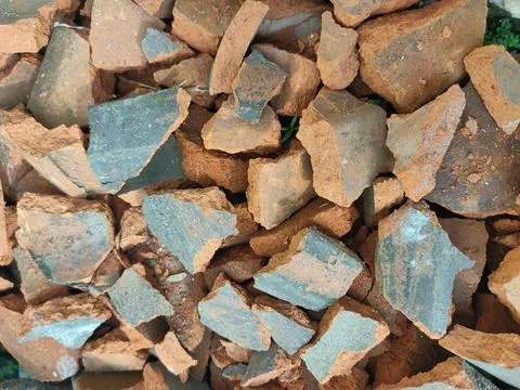 Rustic Broken Clay Shards Texture Stock Photos