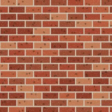 Rustic brown brick wall texture with mortar lines illustration Stock-Illustration