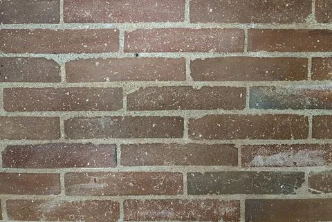 Rustic Brown Brick Wall Texture With Weathered Mortar Joints Stock Photos