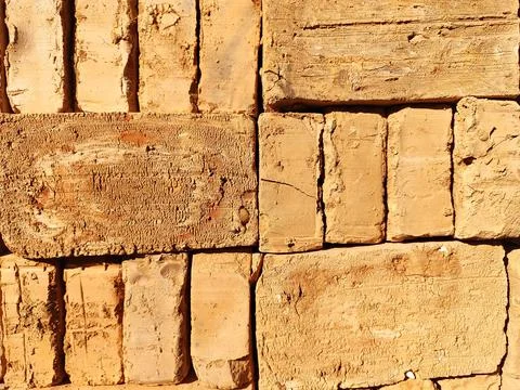 Rustic Brown Brick Wall Texture Pattern Stock Photos