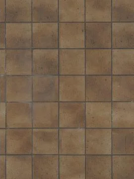 Rustic Brown Ceramic Square Floor Tiles Texture Stock Photos
