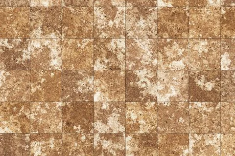 Rustic brown stone tiles texture with weathered aged effect for architectural Stock Illustration
