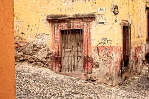 Rustic Building in Colonial Mexico Stock Photos