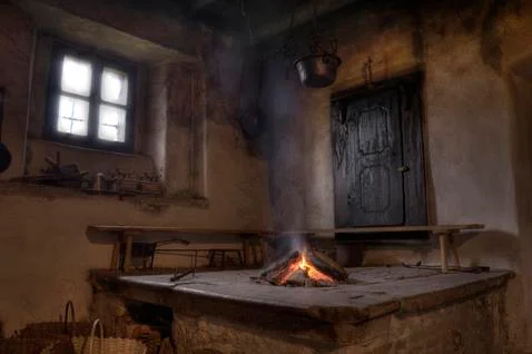 Rustic Cabin Interior Stock Photos