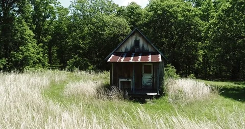 Rustic Cabin in the woods Stock Footage 75492533