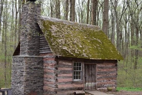 Rustic Cabin in the Woods Stock Photos