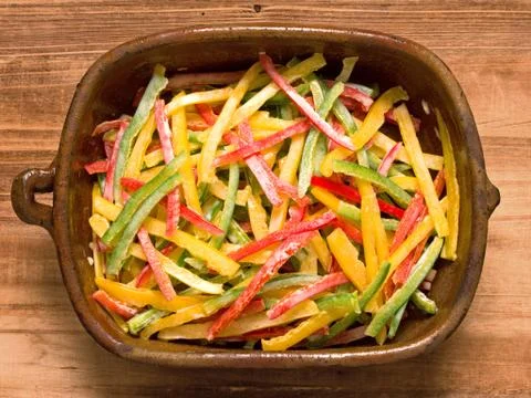 Rustic capsicum salad Foto stock