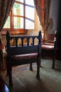 Rustic chairs Stock Photos