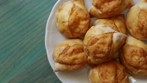 Rustic with cheese. Typical panzerotti from southern Italy Stock Footage 153804399