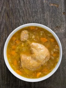 Rustic chicken soup Stock Photos