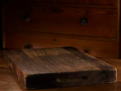 Rustic chopping board Stock Photos