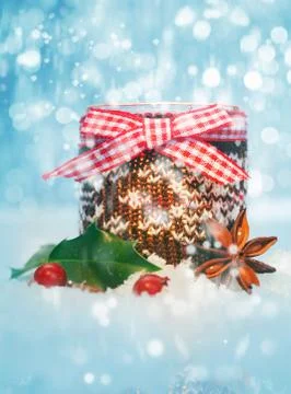 Rustic christmas still life Stock Photos