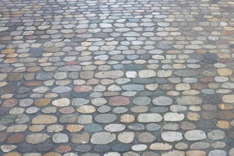 Rustic Cobblestone Pathway Texture for Architectural Design Stock Photos