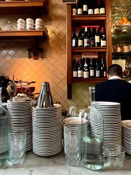 Rustic coffee shop interior Stock Photos