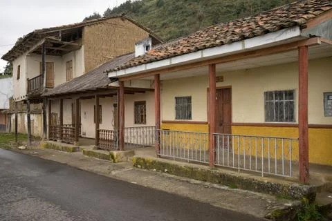 Rustic colonial houses Stock Photos