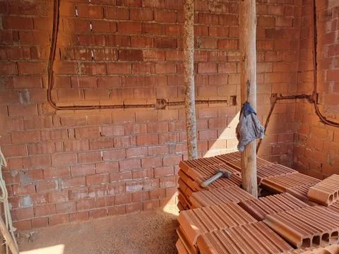 Rustic construction site interior Stock Photos