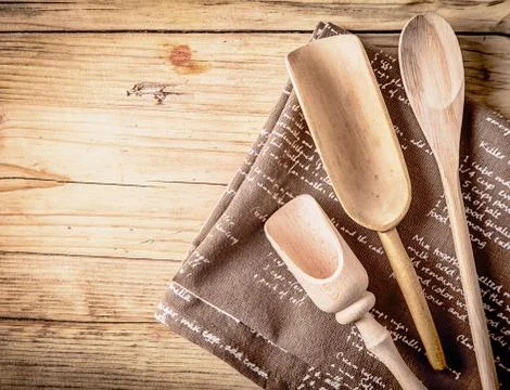 Rustic cooking utensils Stock Photos