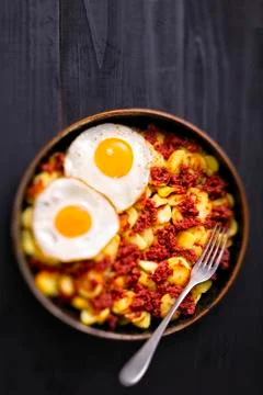Rustic corned beef hash Stock Photos