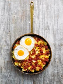 Rustic corned beef hash Stock Photos