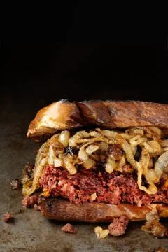 Rustic corned beef sandwich Foto stock