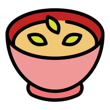 Rustic cream soup icon vector flat Illustrazione stock
