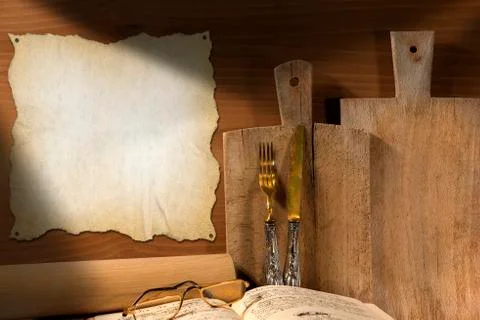 Rustic cuisine background Stock Photos