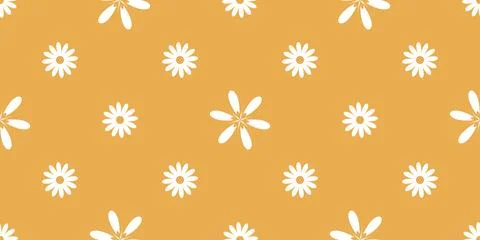 Rustic cute flowers seamless pattern Stockillustratie