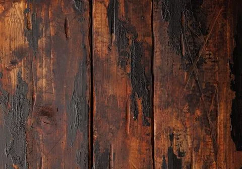 Rustic dark plank background Stockfoto's