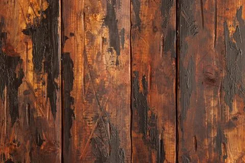 Rustic dark plank background Stockfoto's